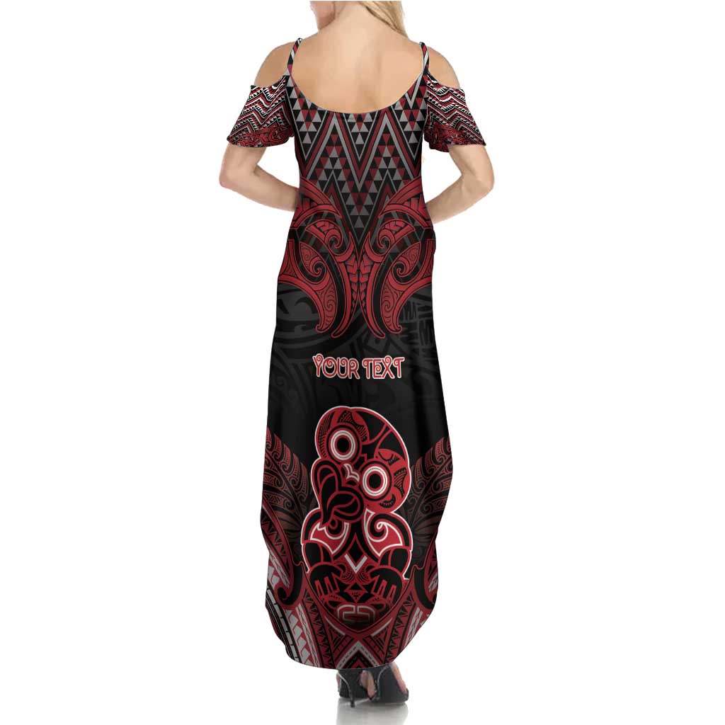 Personalised New Zealand Waitangi Day Family Matching Summer Maxi Dress and Hawaiian Shirt Te Tiriti O Waitangi 1840 - Polynesian Pride