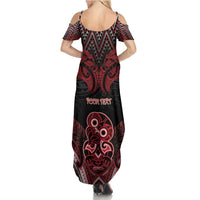 Personalised New Zealand Waitangi Day Family Matching Summer Maxi Dress and Hawaiian Shirt Te Tiriti O Waitangi 1840 - Polynesian Pride