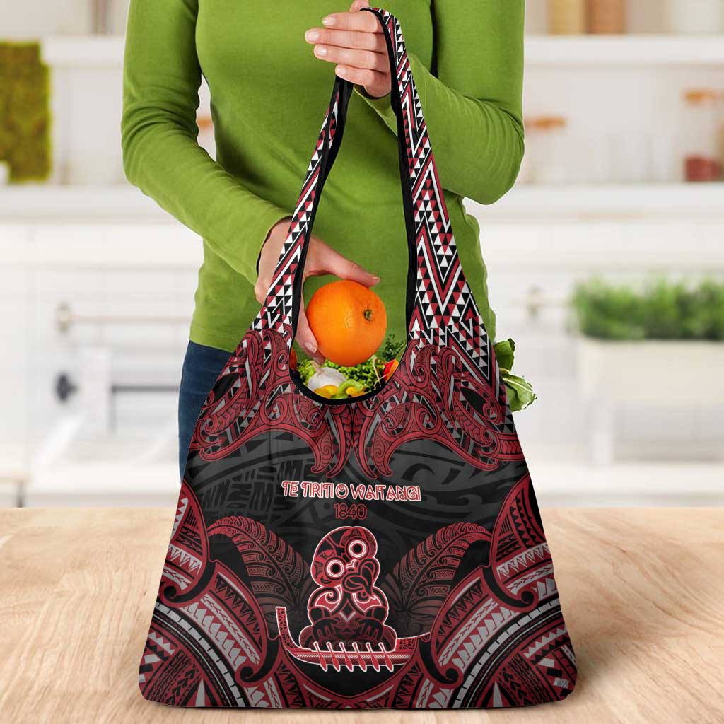 New Zealand Waitangi Day Grocery Bag Te Tiriti O Waitangi 1840 - Polynesian Pride