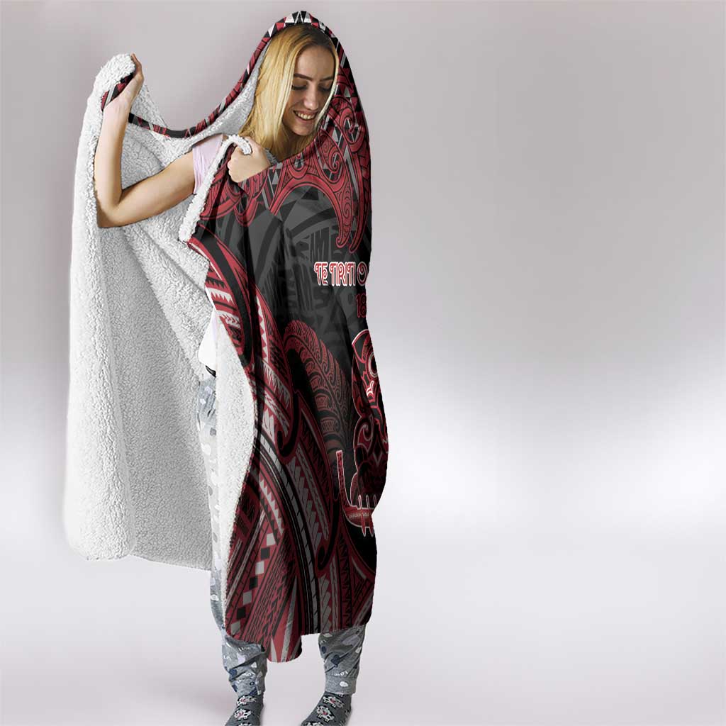 New Zealand Waitangi Day Hooded Blanket Te Tiriti O Waitangi 1840 - Polynesian Pride