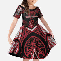 Personalised New Zealand Waitangi Day Kid Short Sleeve Dress Te Tiriti O Waitangi 1840 - Polynesian Pride