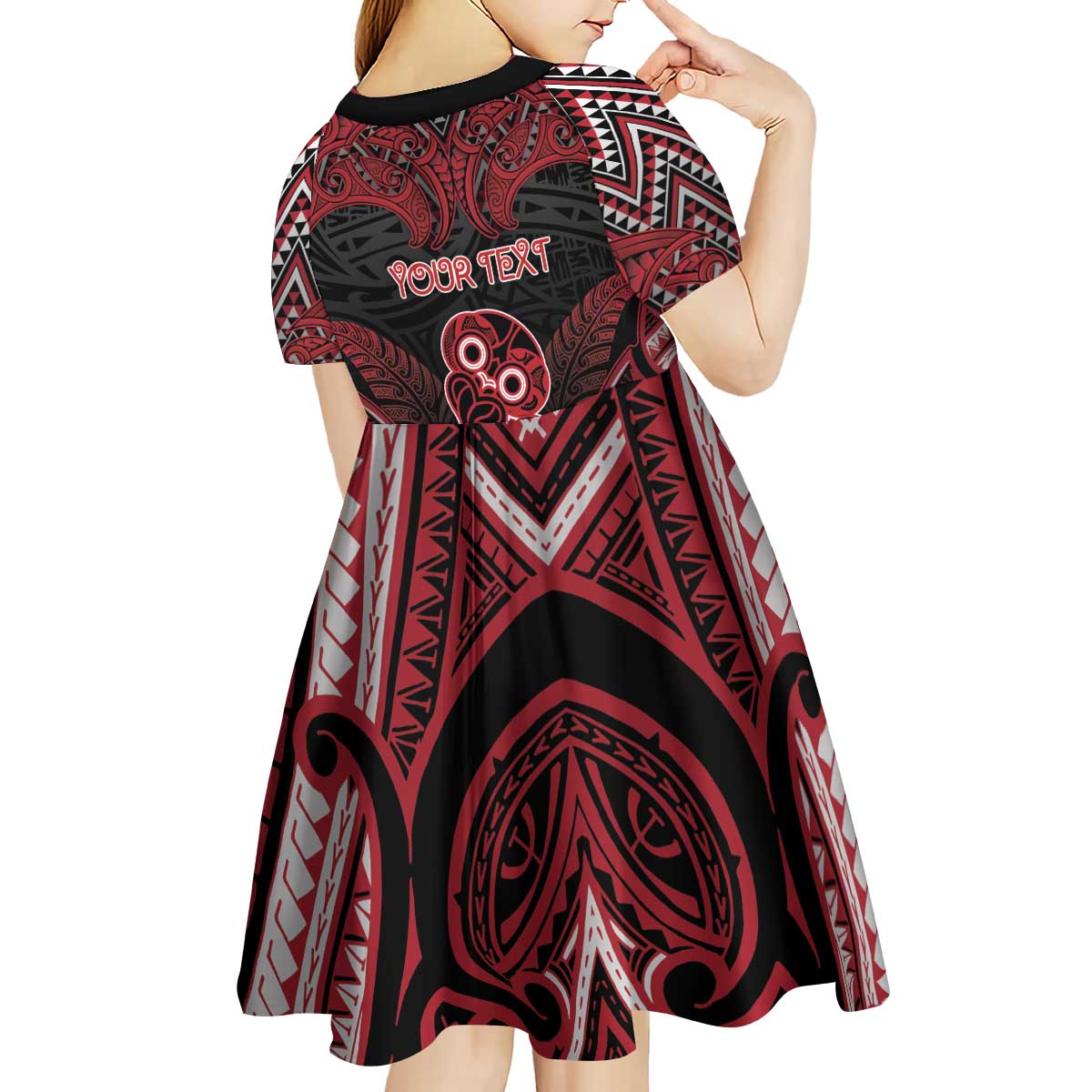 Personalised New Zealand Waitangi Day Kid Short Sleeve Dress Te Tiriti O Waitangi 1840 - Polynesian Pride