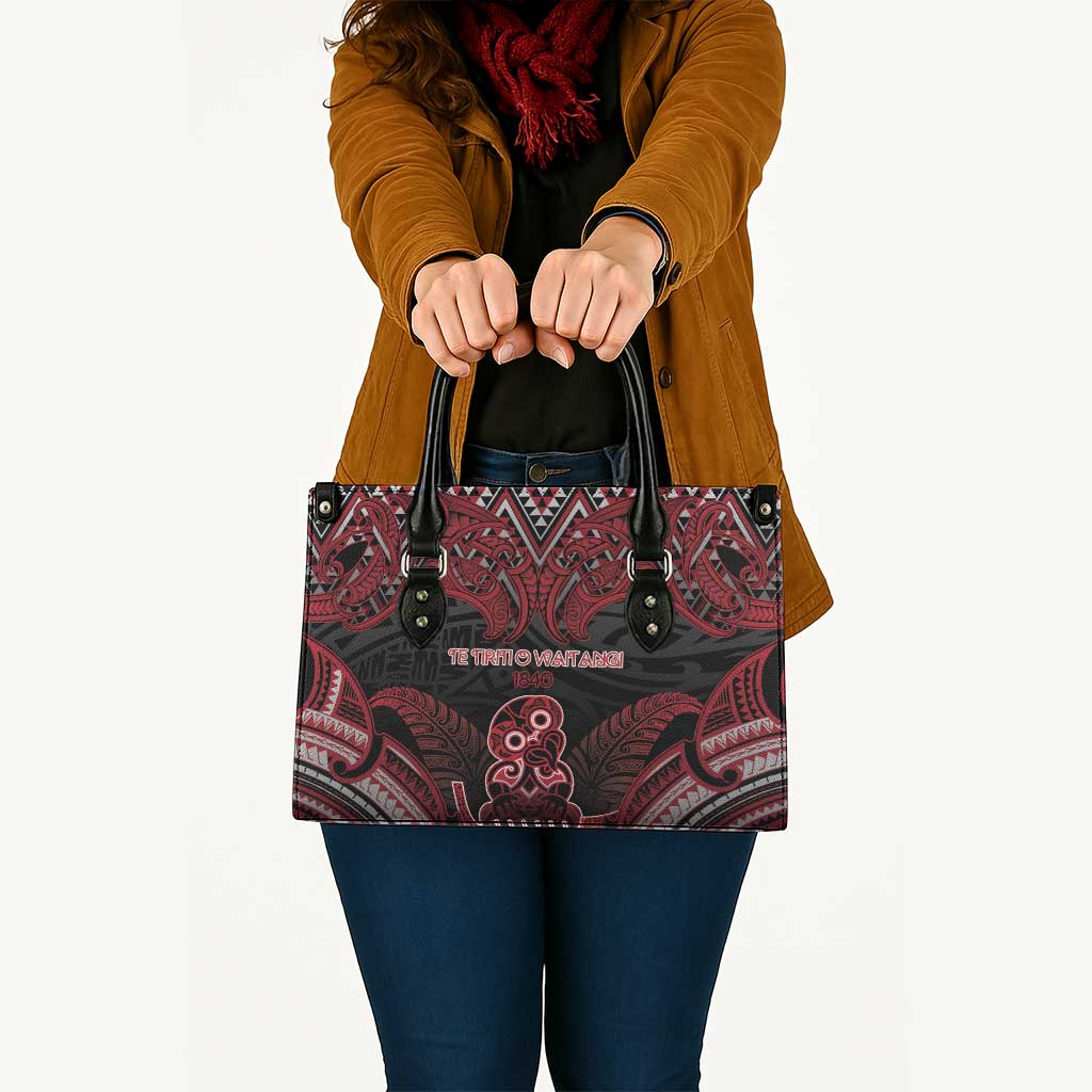 New Zealand Waitangi Day Leather Bag Te Tiriti O Waitangi 1840 DT05 - Polynesian Pride