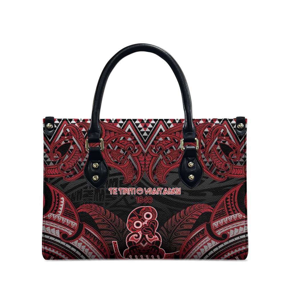 New Zealand Waitangi Day Leather Bag Te Tiriti O Waitangi 1840 DT05 - Polynesian Pride