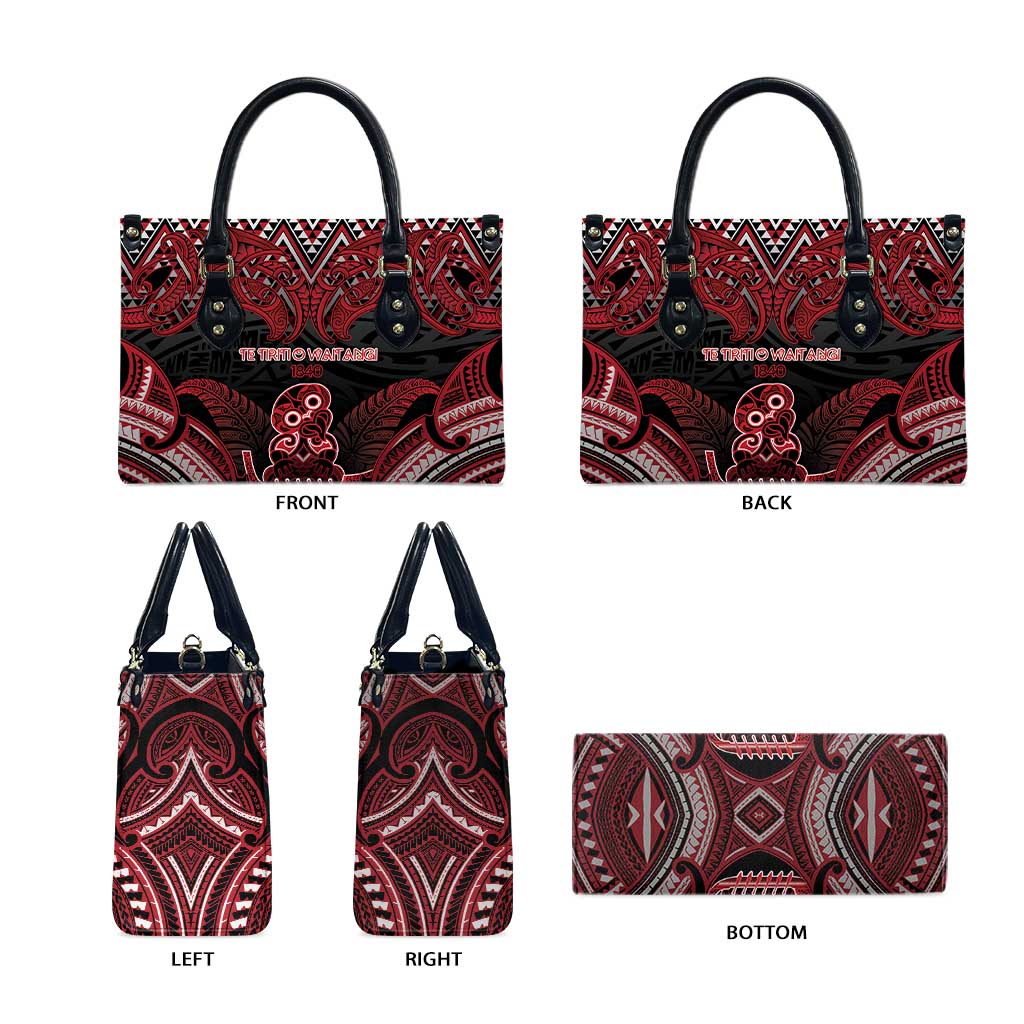 New Zealand Waitangi Day Leather Bag Te Tiriti O Waitangi 1840 DT05 - Polynesian Pride