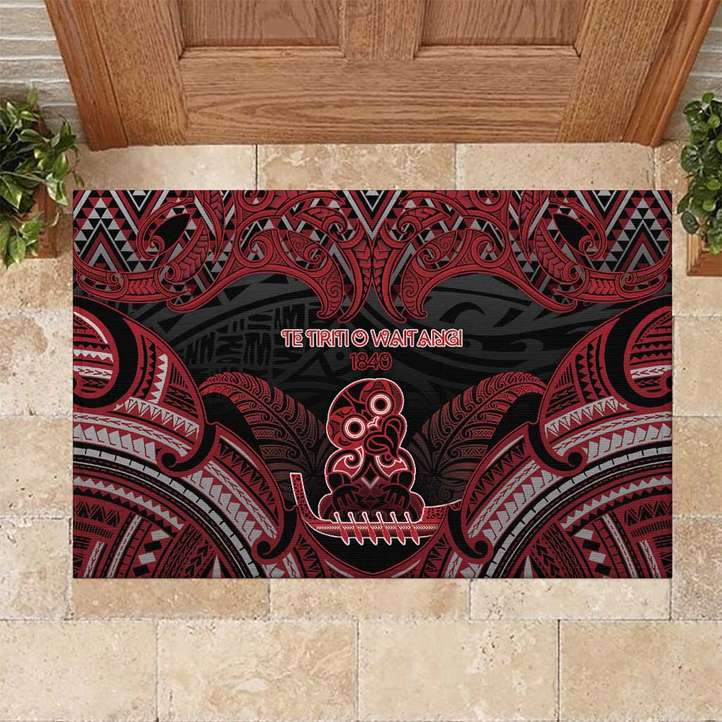 New Zealand Waitangi Day Rubber Doormat Te Tiriti O Waitangi 1840 - Polynesian Pride