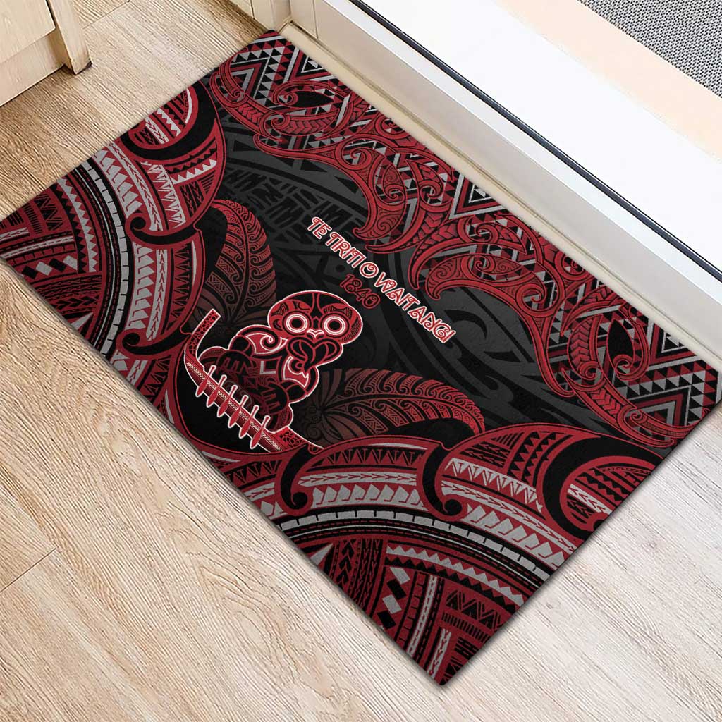 New Zealand Waitangi Day Rubber Doormat Te Tiriti O Waitangi 1840 - Polynesian Pride