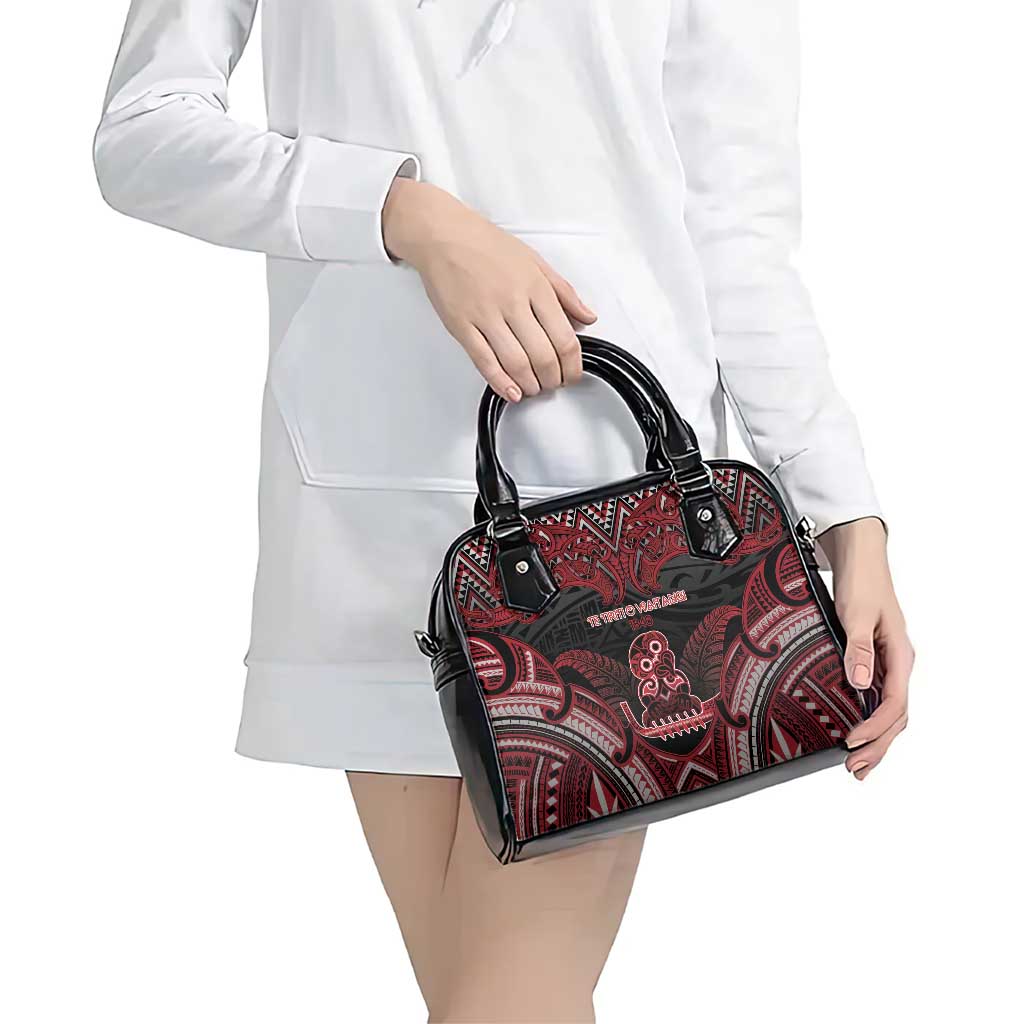 New Zealand Waitangi Day Shoulder Handbag Te Tiriti O Waitangi 1840 DT05 - Polynesian Pride