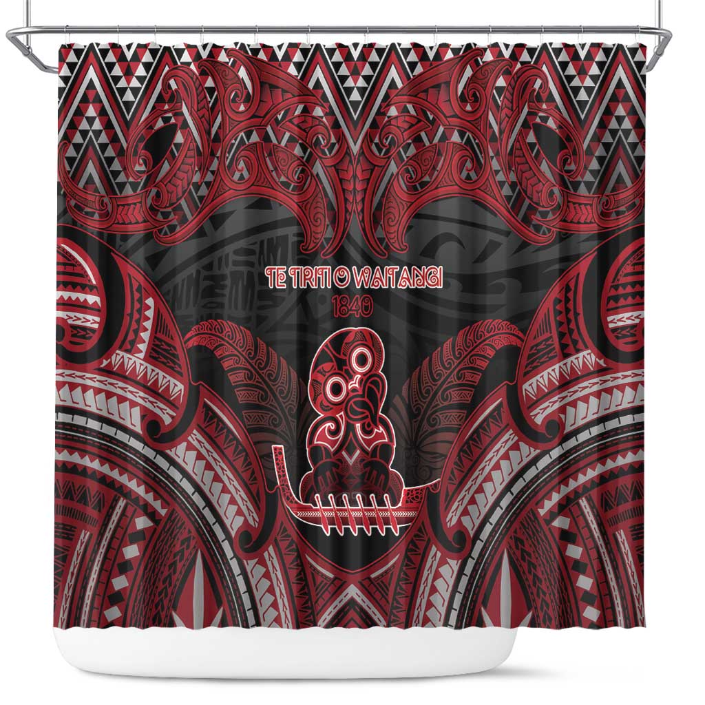 New Zealand Waitangi Day Shower Curtain Te Tiriti O Waitangi 1840 - Polynesian Pride