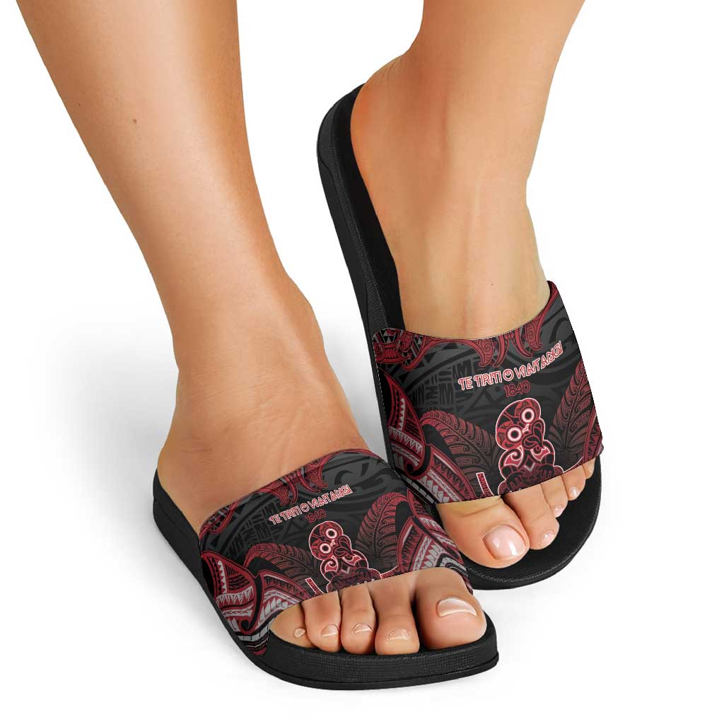 New Zealand Waitangi Day Slide Sandals Te Tiriti O Waitangi 1840 - Polynesian Pride