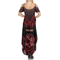 Personalised New Zealand Waitangi Day Summer Maxi Dress Te Tiriti O Waitangi 1840 DT05 - Polynesian Pride