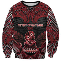 Personalised New Zealand Waitangi Day Sweatshirt Te Tiriti O Waitangi 1840 DT05 Unisex Black - Polynesian Pride