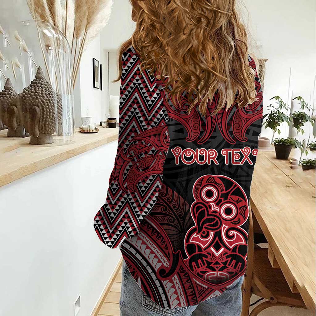 Personalised New Zealand Waitangi Day Women Casual Shirt Te Tiriti O Waitangi 1840 - Polynesian Pride