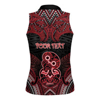 Personalised New Zealand Waitangi Day Women Sleeveless Polo Shirt Te Tiriti O Waitangi 1840 - Polynesian Pride
