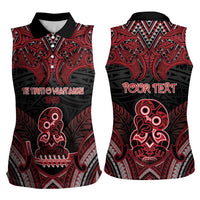 Personalised New Zealand Waitangi Day Women Sleeveless Polo Shirt Te Tiriti O Waitangi 1840 - Polynesian Pride