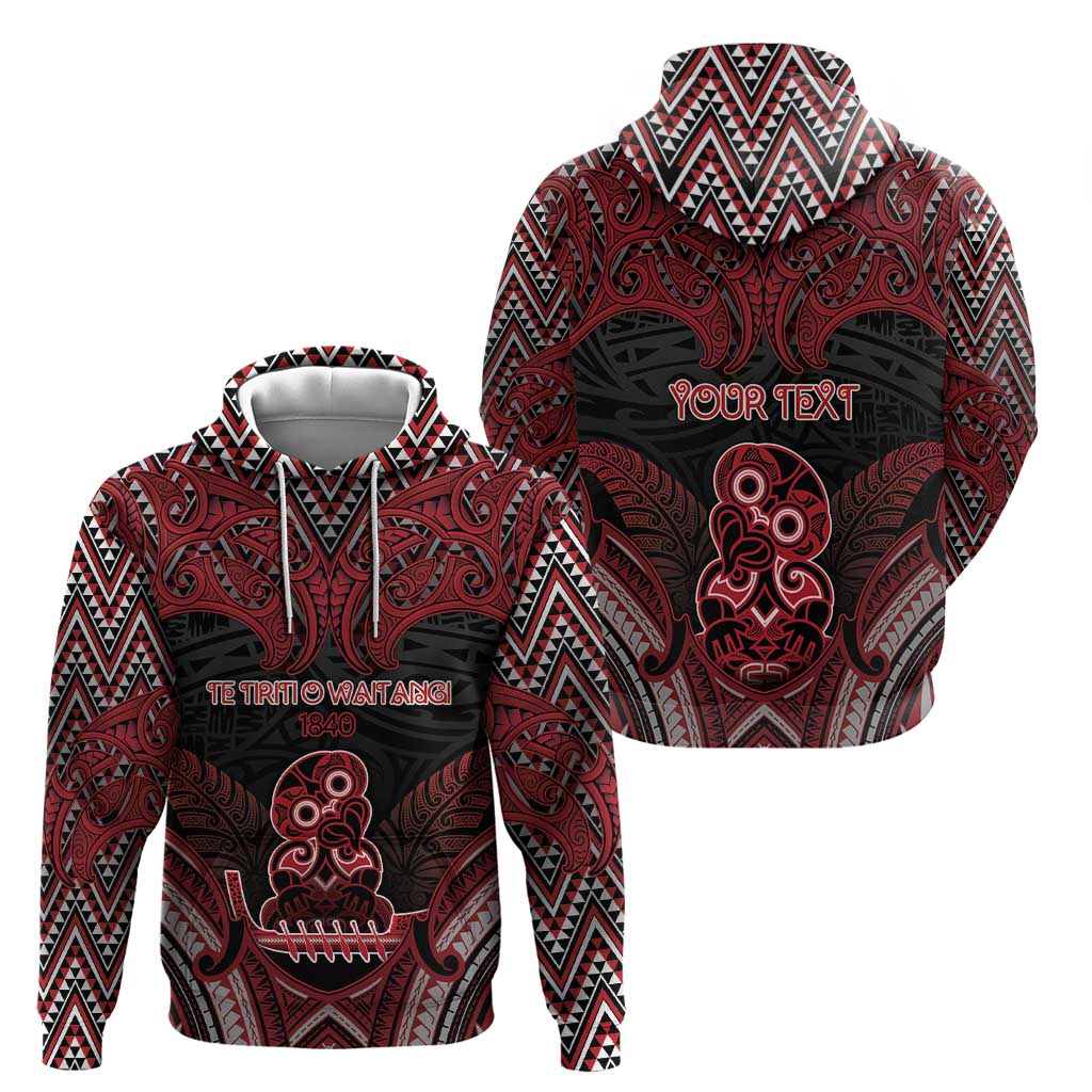 Personalised New Zealand Waitangi Day Zip Hoodie Te Tiriti O Waitangi 1840 - Polynesian Pride