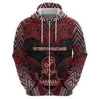 Personalised New Zealand Waitangi Day Zip Hoodie Te Tiriti O Waitangi 1840 - Polynesian Pride