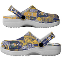 Ekamawir omo Nauru Clogs Shoes Pacific Patchwork Xmas Vibes - Polynesian Pride