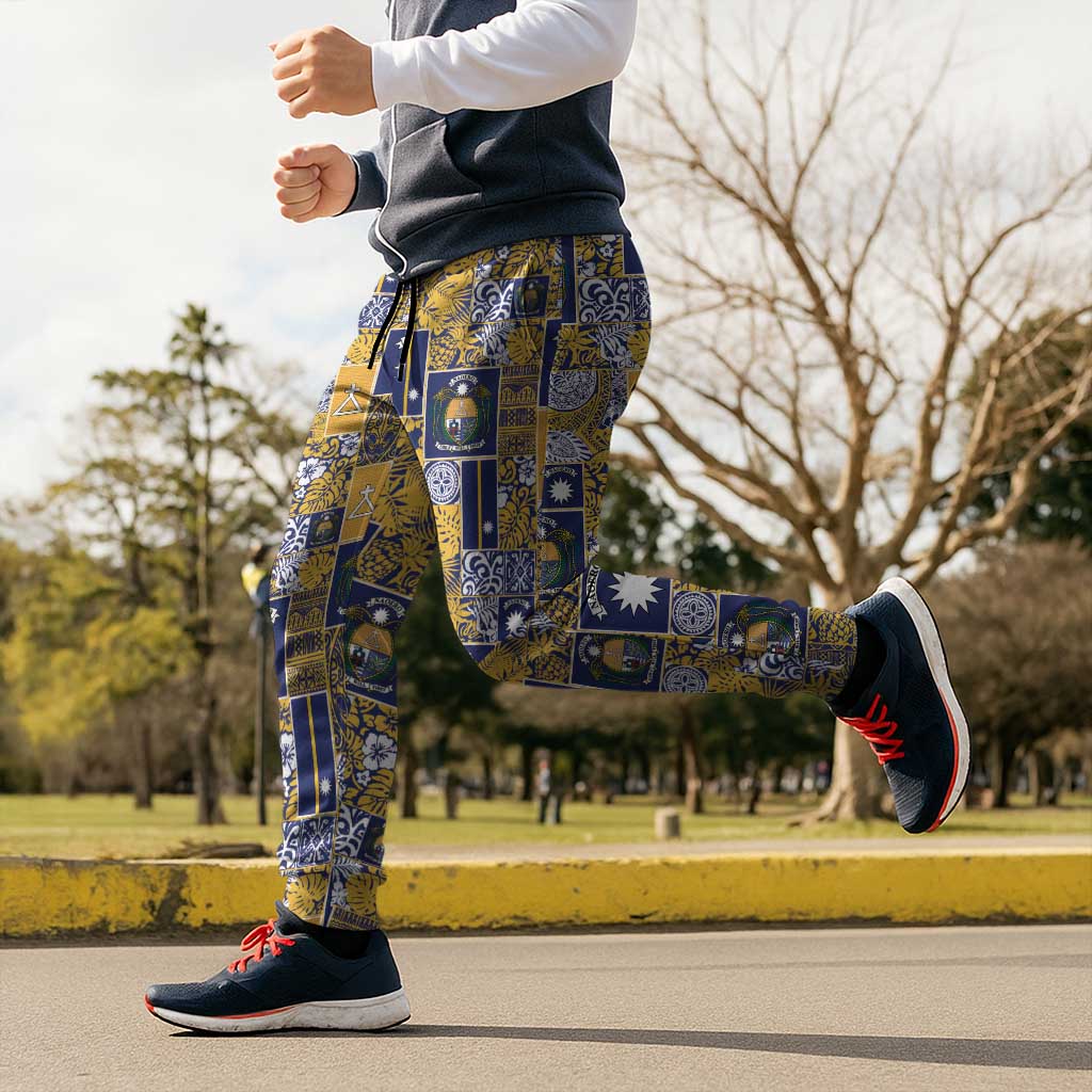 Ekamawir omo Nauru Jogger Pants Pacific Patchwork Xmas Vibes - Polynesian Pride