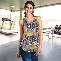 Ekamawir omo Nauru Women Racerback Tank Pacific Patchwork Xmas Vibes LT9 - Polynesian Pride