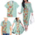 Hawaii Tropical Family Matching Outfit Hibiscus Flowers Polynesian Off Shoulder Long Sleeve Dress And Shirt Family Set