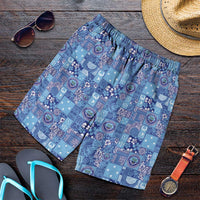 Federated States of Micronesia Merry Christmas Shorts for Men Pacific Patchwork Xmas Vibes - Polynesian Pride