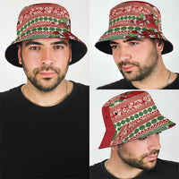 Fiji Marau na Kerisimasi Bucket Hat Red Tagimoucia Tapa Masi Tribal - Polynesian Pride