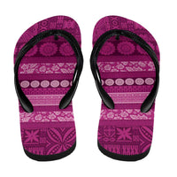 Fiji Marau na Kerisimasi Flip Flops Pink Tapa Masi Inspired Christmas - Polynesian Pride