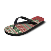 Fiji Marau na Kerisimasi Flip Flops Red Tagimoucia Tapa Masi Tribal - Polynesian Pride