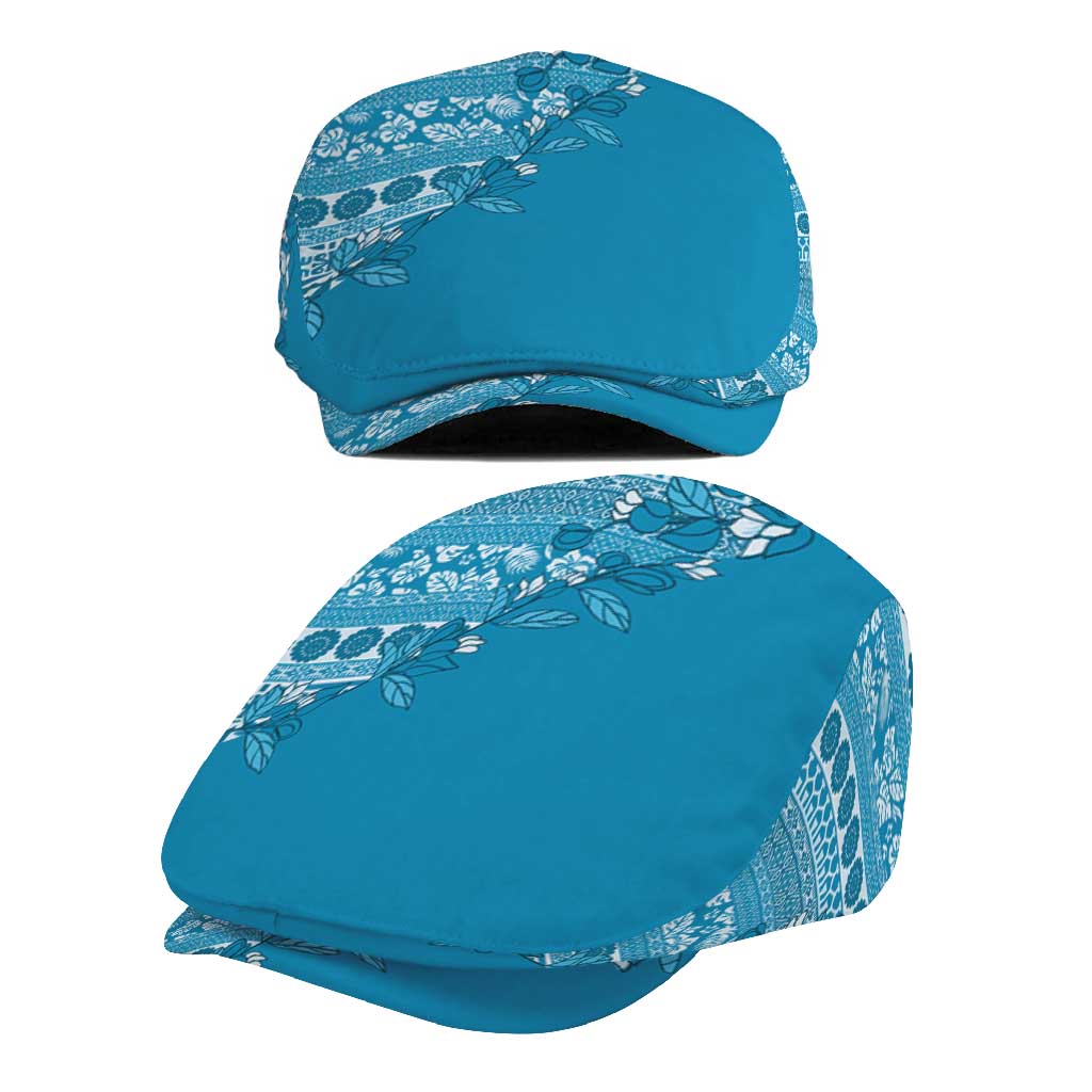 Fiji Marau na Kerisimasi Jeff Hat Aqua Tagimoucia Tapa Masi Tribal - Polynesian Pride