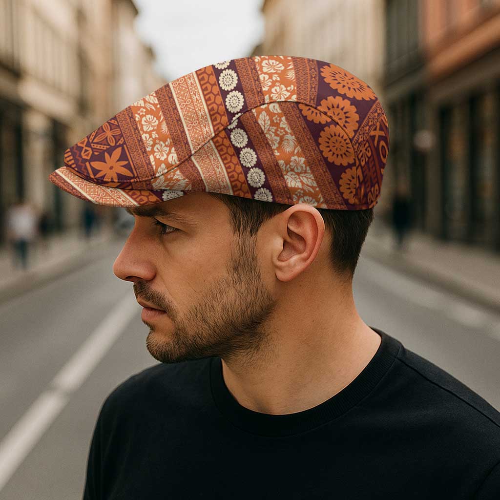 Fiji Marau na Kerisimasi Jeff Hat Gold Tapa Masi Inspired Christmas - Polynesian Pride