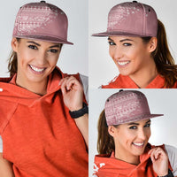 Fiji Marau na Kerisimasi Snapback Cap Dusty Rose Tagimoucia Tapa Masi Tribal - Polynesian Pride