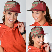 Fiji Marau na Kerisimasi Snapback Cap Red Tagimoucia Tapa Masi Tribal - Polynesian Pride