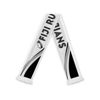 Fiji Tapa Rugby Ruffneck Scarf Go Flying Fijians LT14 White Fringe One Size White - Polynesian Pride