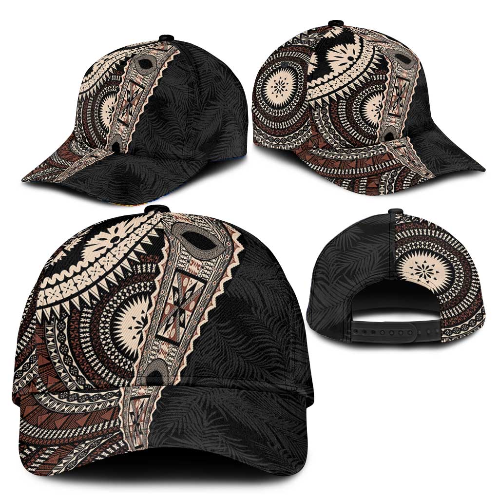 Fiji Traditional Masi Classic Cap Tapa Art Palm Leaves Pattern LT03
