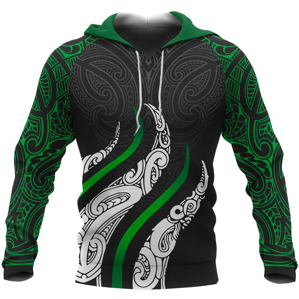 New Zealand Maori Hoodie, Aotearoa Koru Fire Style Hoodie - LT03