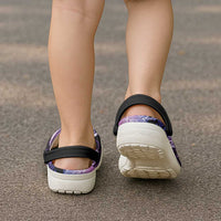 Galaxy Polynesian Pattern With Tropical Flowers Clogs Shoes - Polynesian Pride