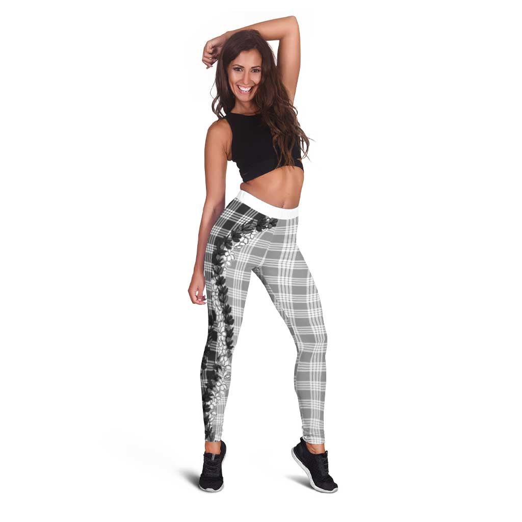 Gray Hawaii Palaka Leggings Hawaiian Honohono Lei