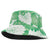 Green Aloha Hawaii Bucket Hat Monstera Hibiscus Plumeria Seamless Vibes - Polynesian Pride