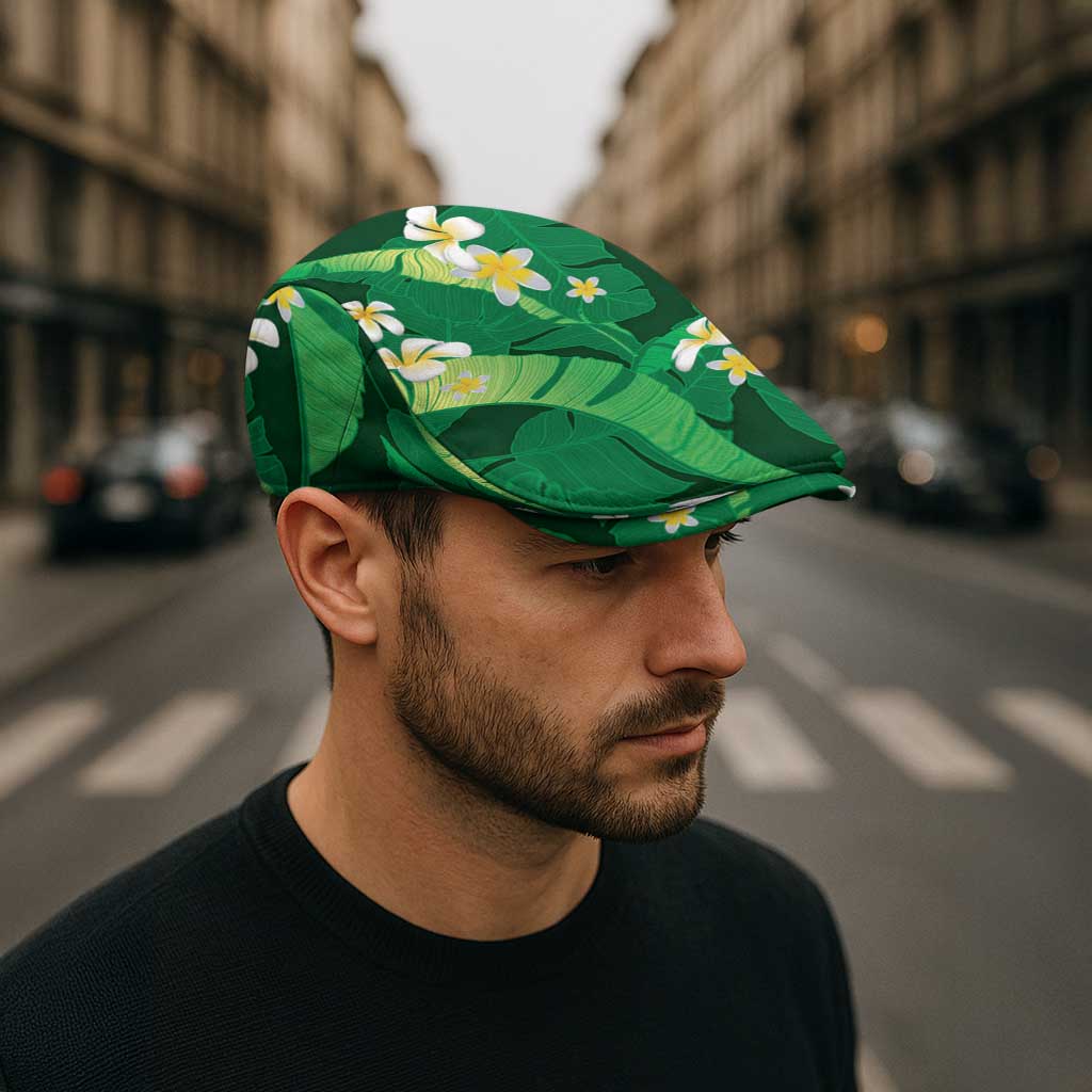 Green Banana Leaf Hawaii Jeff Hat Lau Maia Plumeria Tropical Summer Vibes