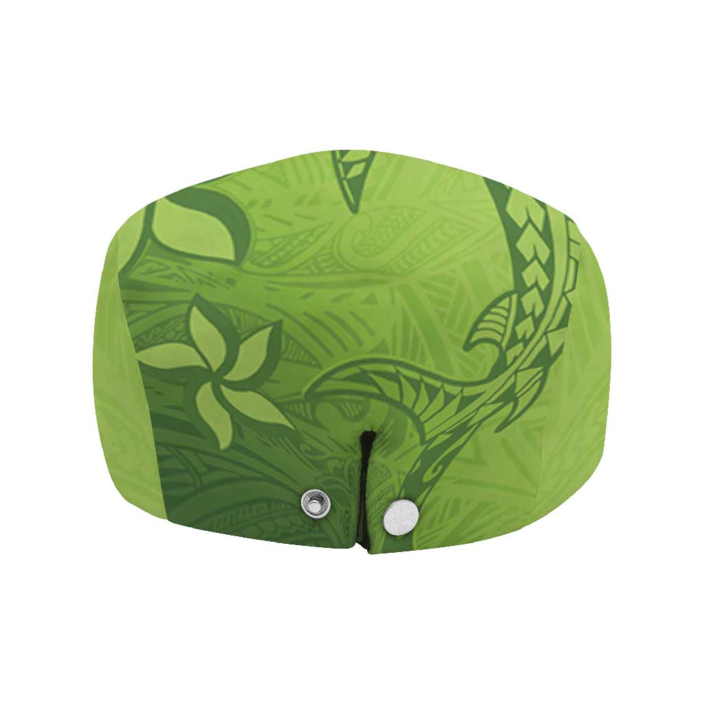 Green Gradient Polynesia Jeff Hat Hawaiian Tribal Hammerhead Shark Tattoo - Polynesian Pride