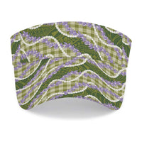Green Hawaii Palaka Honohono Pikake Sun Visor Cap Hawaiian Orchid Lei Polynesian Pattern LT14 - Polynesian Pride