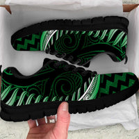 Green Matariki New Zealand Sneakers Maori Poutama Galaxy Vibes