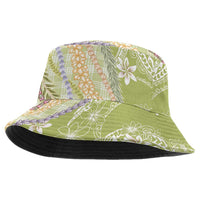 Green Palaka Hawaii Leis Bucket Hat Hawaiian-plaid Elegant Tropical Vibes LT14 One Size Green - Polynesian Pride