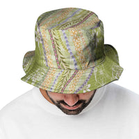 Green Palaka Hawaii Leis Bucket Hat Hawaiian-plaid Elegant Tropical Vibes LT14 - Polynesian Pride