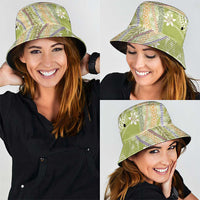 Green Palaka Hawaii Leis Bucket Hat Hawaiian-plaid Elegant Tropical Vibes LT14 - Polynesian Pride