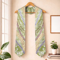 Green Palaka Hawaii Leis Graduation Stole Hawaiian-plaid Elegant Tropical Vibes LT14 One Size Green - Polynesian Pride