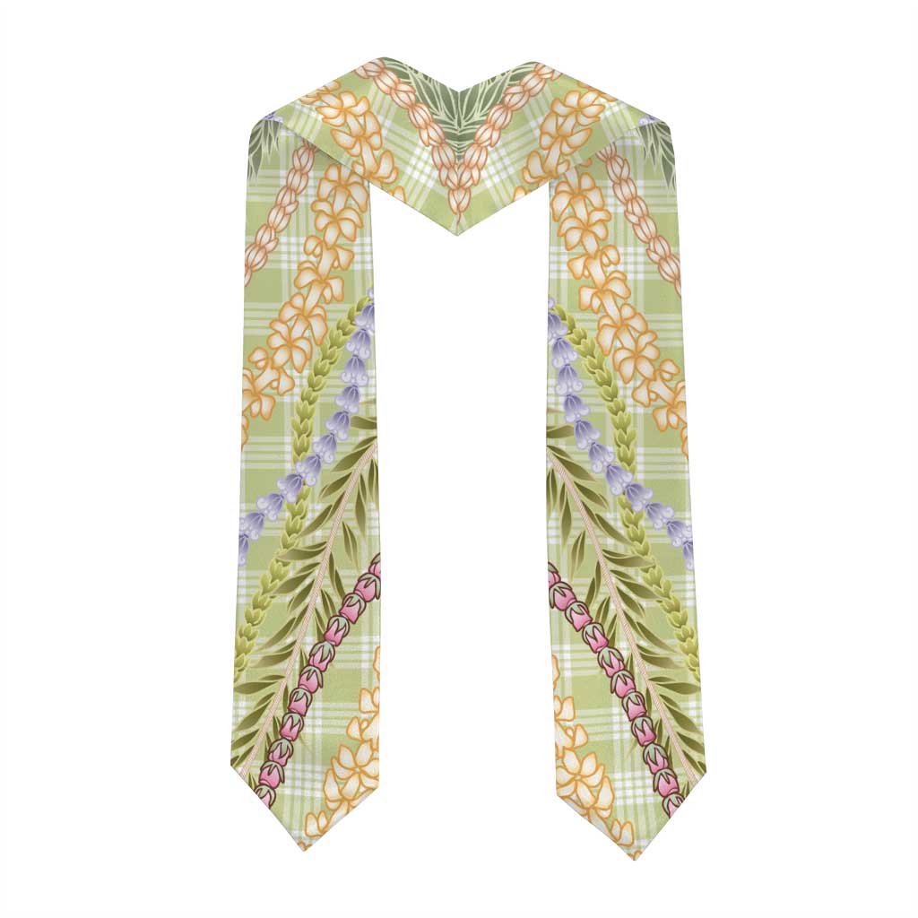 Green Palaka Hawaii Leis Graduation Stole Hawaiian-plaid Elegant Tropical Vibes LT14 - Polynesian Pride