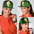 Green Polynesia Snapback Cap Plumeria Tropical Leaves With Galaxy Polynesian Art - Polynesian Pride