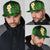 Green Polynesia Snapback Cap Plumeria Tropical Leaves With Galaxy Polynesian Art - Polynesian Pride